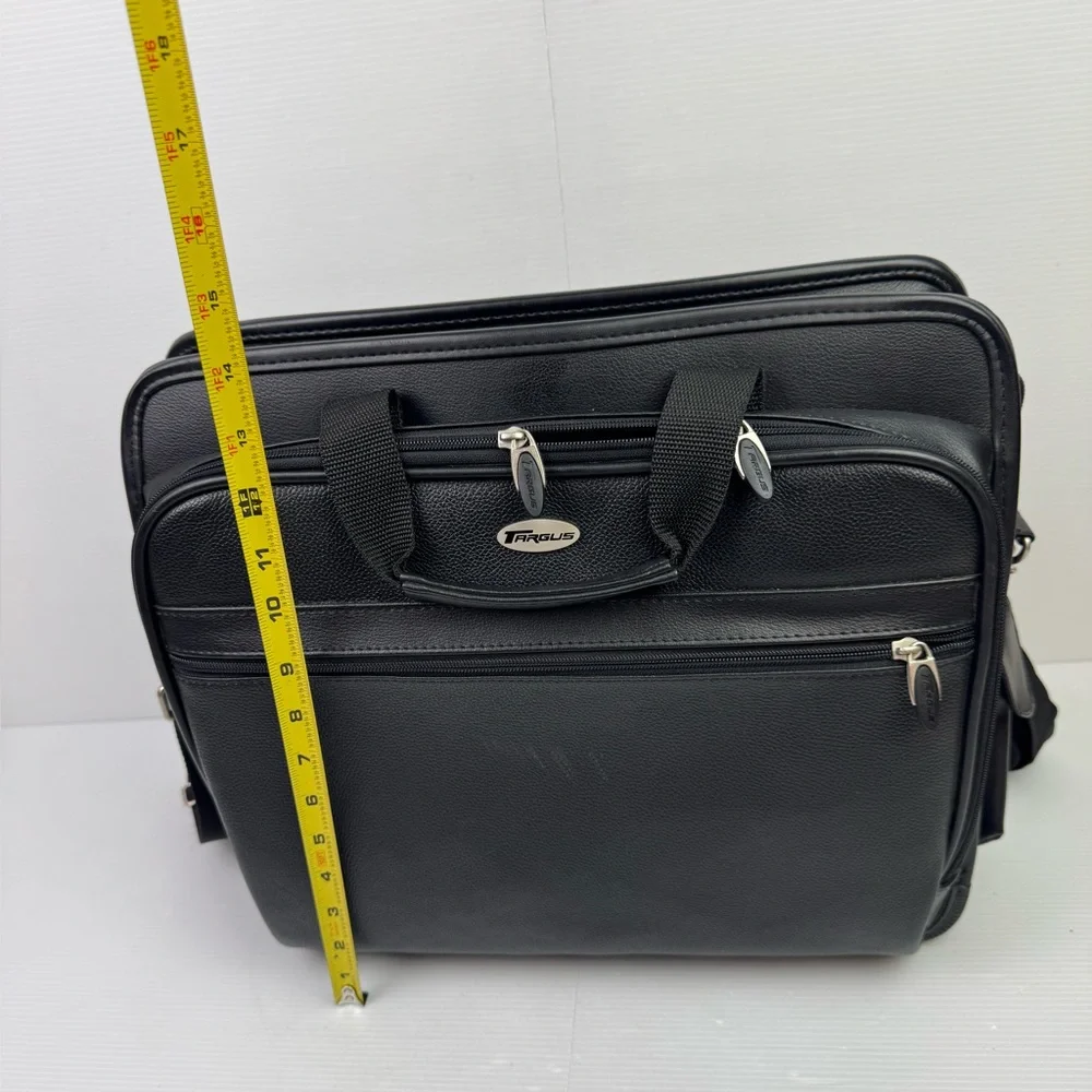Targus Leather Notebook/Laptop Case Black W/Shoulder Strap Bag Handbag Work